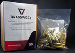 308 WINCHESTER Brass cases have been processed as follows and are of mixed manufacturer's origin:   1)  Tumble-washed. 2)  Visual Inspection and obvious defects sorted out. 3) Deprimed. 4) Tumble-washed with stainless pins. 5) Visual check and finer defects sorted out. 6) Full length resized. 7)  Length-trimmed and case mouth chamfered. 8)  Primer pocket chamfered. 9)  Neck annealed for longer case life. 10) Visually Checked. 11)  Packed by weight with humidity absorbing packet and sealed.